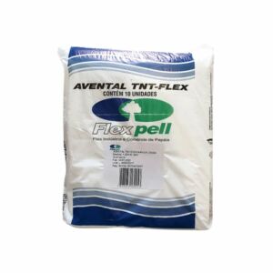 Avental Desc Tnt Branco Manga Longa 25gr C/10