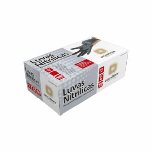 Luva Nitrilica M S/ Pó C/100unds Preta