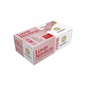 Luva Nitrilica M S/ Pó C/100unds Rosa
